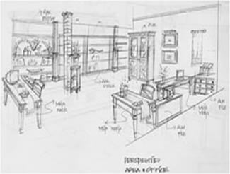 interior design for art shop